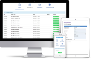 online ordering and management system for incorporation clients